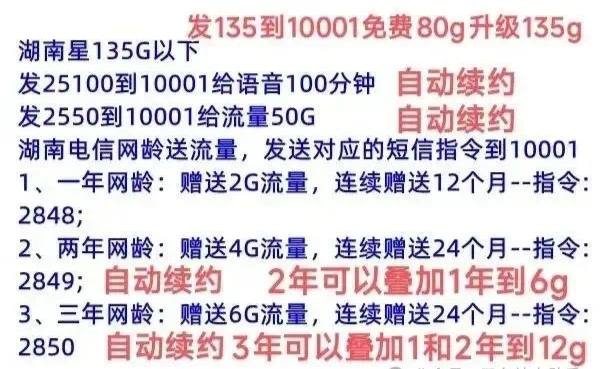 湖南电信发短信自测